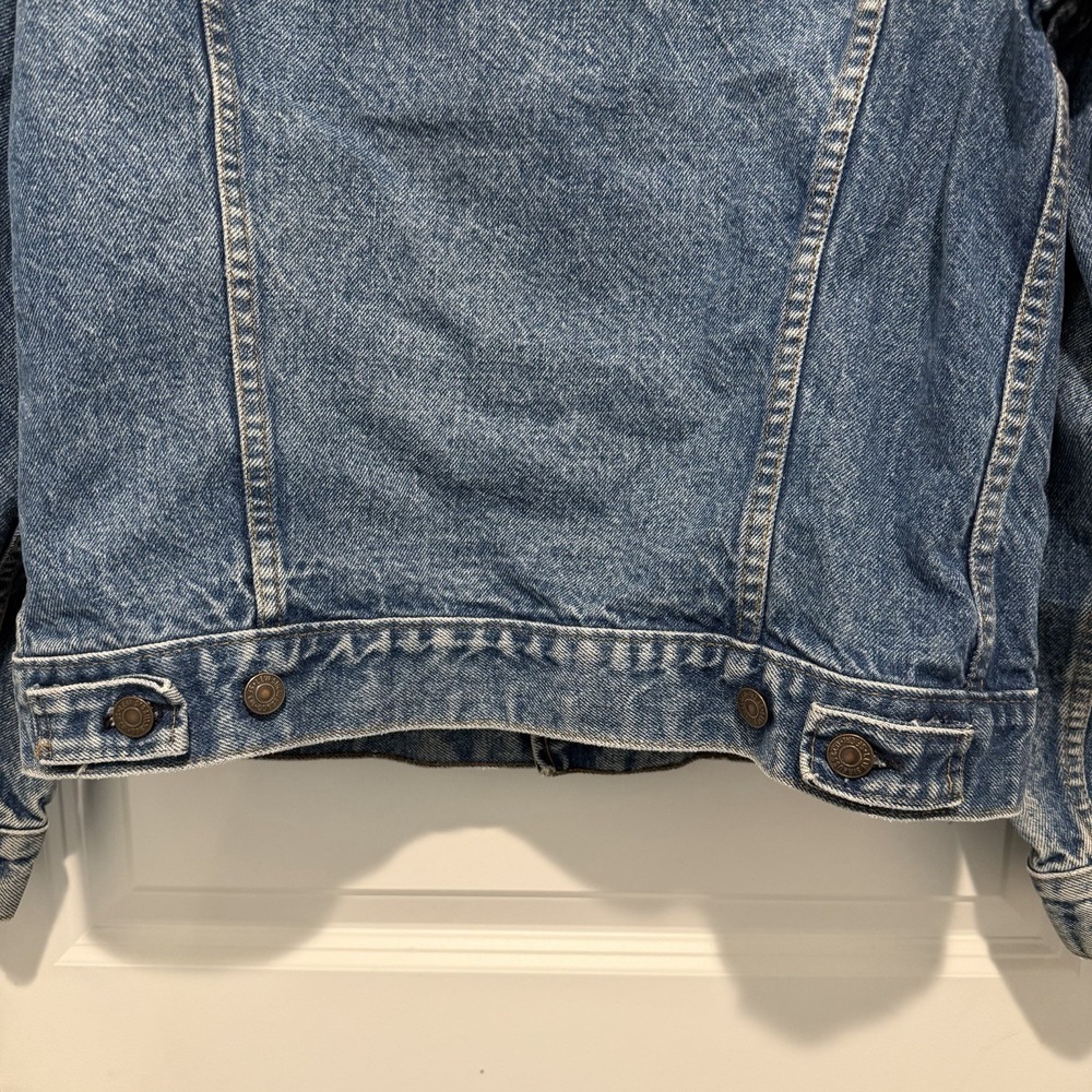 Levis Denim Jean Jacket Mens 40 Vintage 70505 0217 Trucker Red Tab USA Trucker - Picture 6 of 13